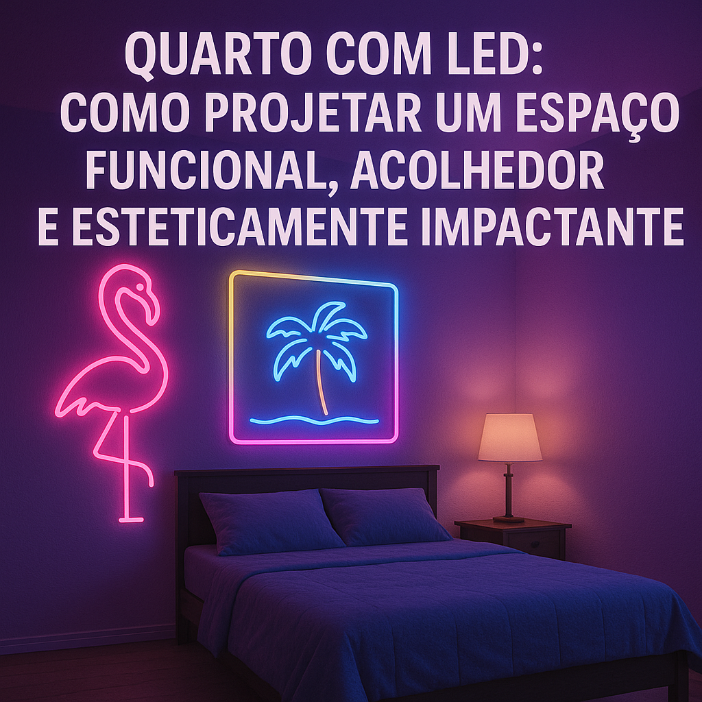Quarto com LED: Como Projetar um Espaço Funcional, Acolhedor e Esteticamente Impactante